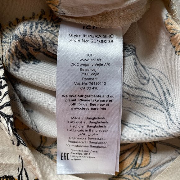 ICHI - Floral Print Shorts - Picture 9 of 9